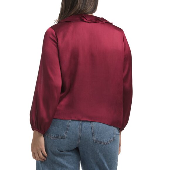 VINCE CAMUTO Sangria Plus Ruffle Blouse - Picture 2 of 2